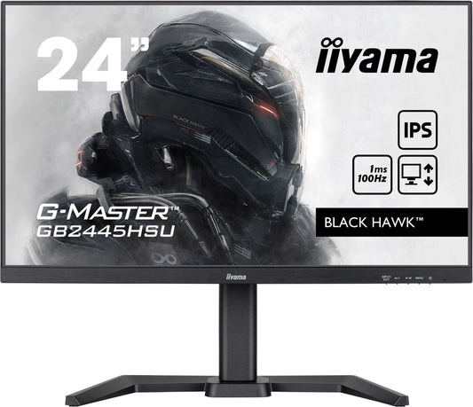 Light Gray iiyama G-MASTER GB2445HSU-B2 LED display 60.5 cm (23.8") 1920 x 1080 pixels Full HD Black