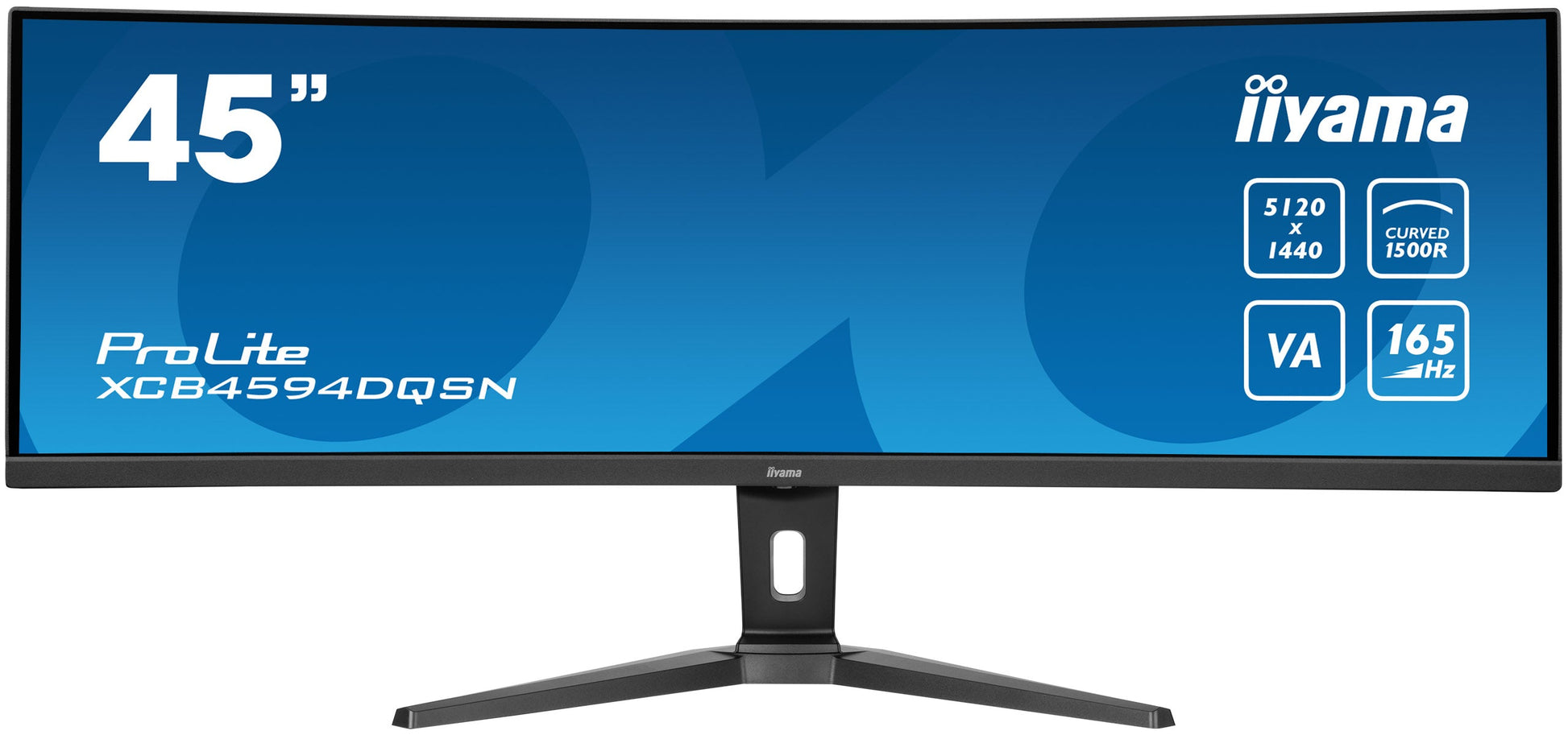 Dark Cyan iiyama ProLite 45" Curved 1500R UWQHD 5120 x 1440 pixels Ultra Wide Computer Monitor with KVM Switch and USB-C Dock