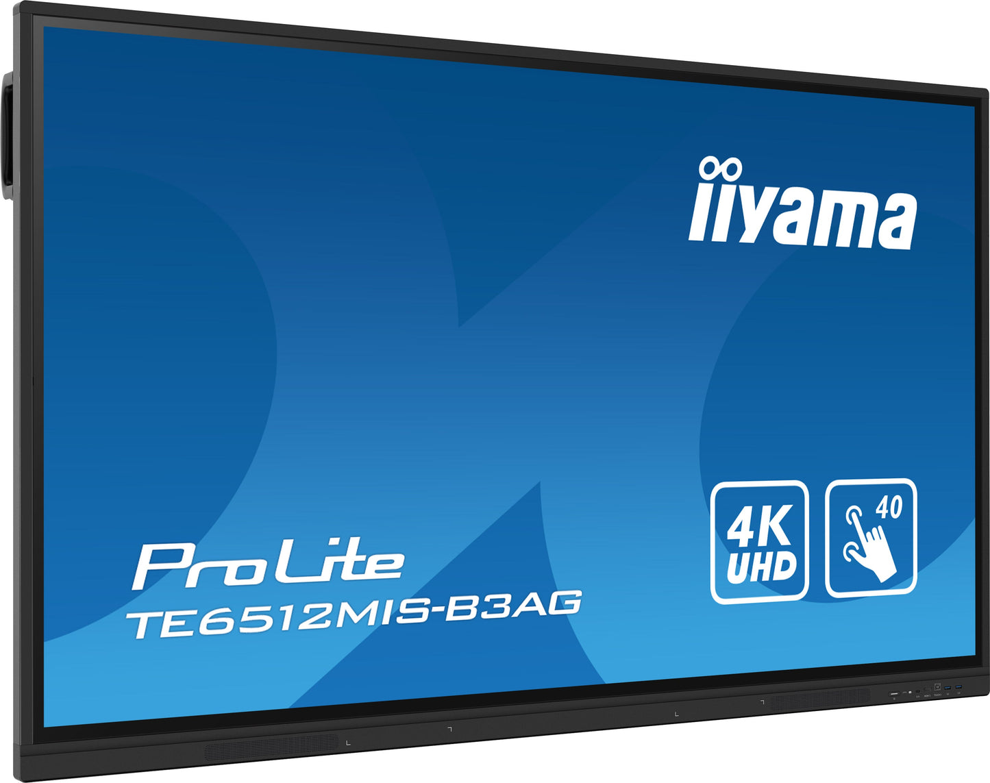 Dark Cyan iiyama TE6512MIS-B3AG Signage Display Kiosk design 165.1 cm (65") LCD Wi-Fi 400 cd/m² 4K Ultra HD Black Touchscreen Built-in processor Android 11 24/7