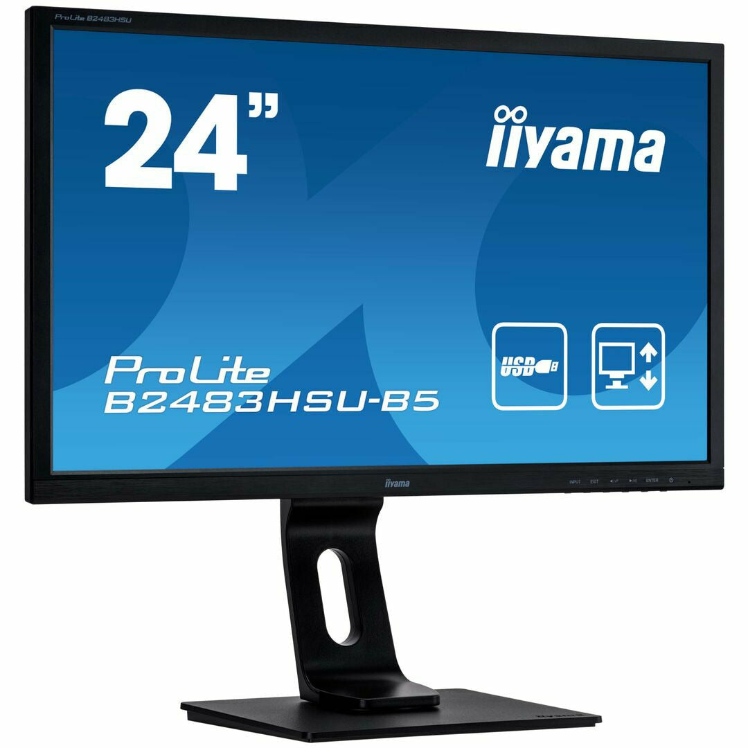 Dark Cyan iiyama ProLite B2483HSU-B5 24" LED Display