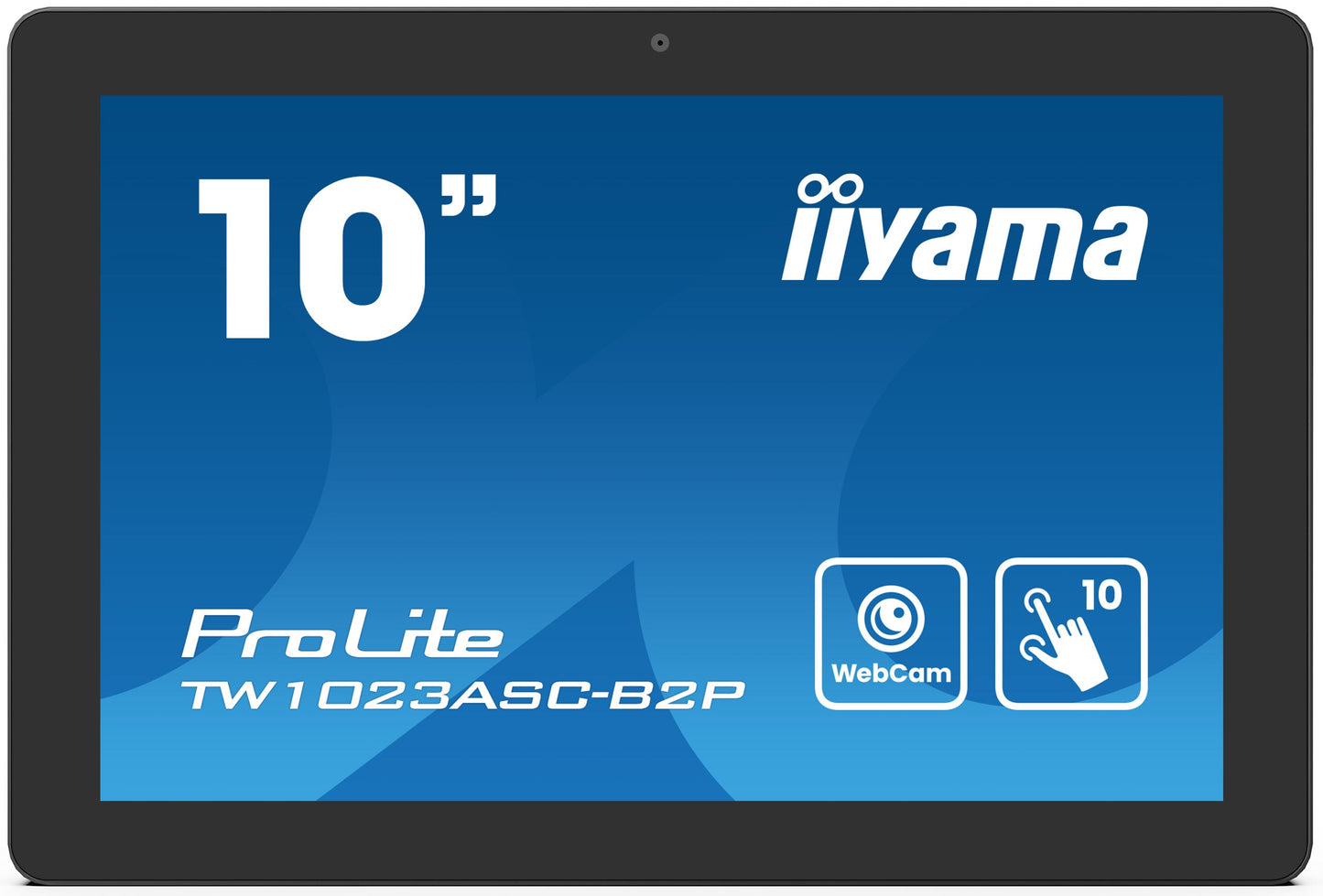 Dark Cyan iiyama ProLite TW1023ASC-B2P 10.1" Touch Panel PC with AndroidOS, PoE and Built-in Camera/Mic