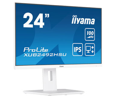 Dark Cyan iiyama ProLite XUB2492HSU-W6 24" IPS 100Hz Full HD Display with HAS in White