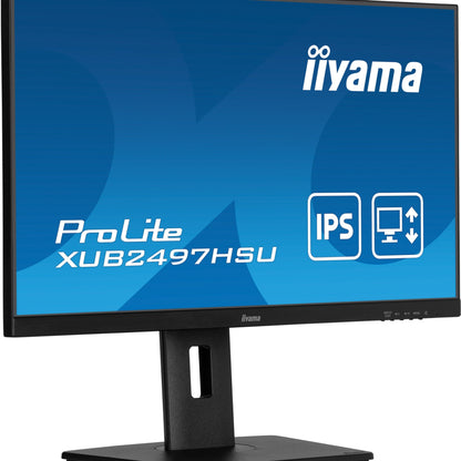 Dark Cyan iiyama XUB2497HSU-B2 computer monitor 60.5 cm (23.8") 1920 x 1080 pixels Full HD LED Black