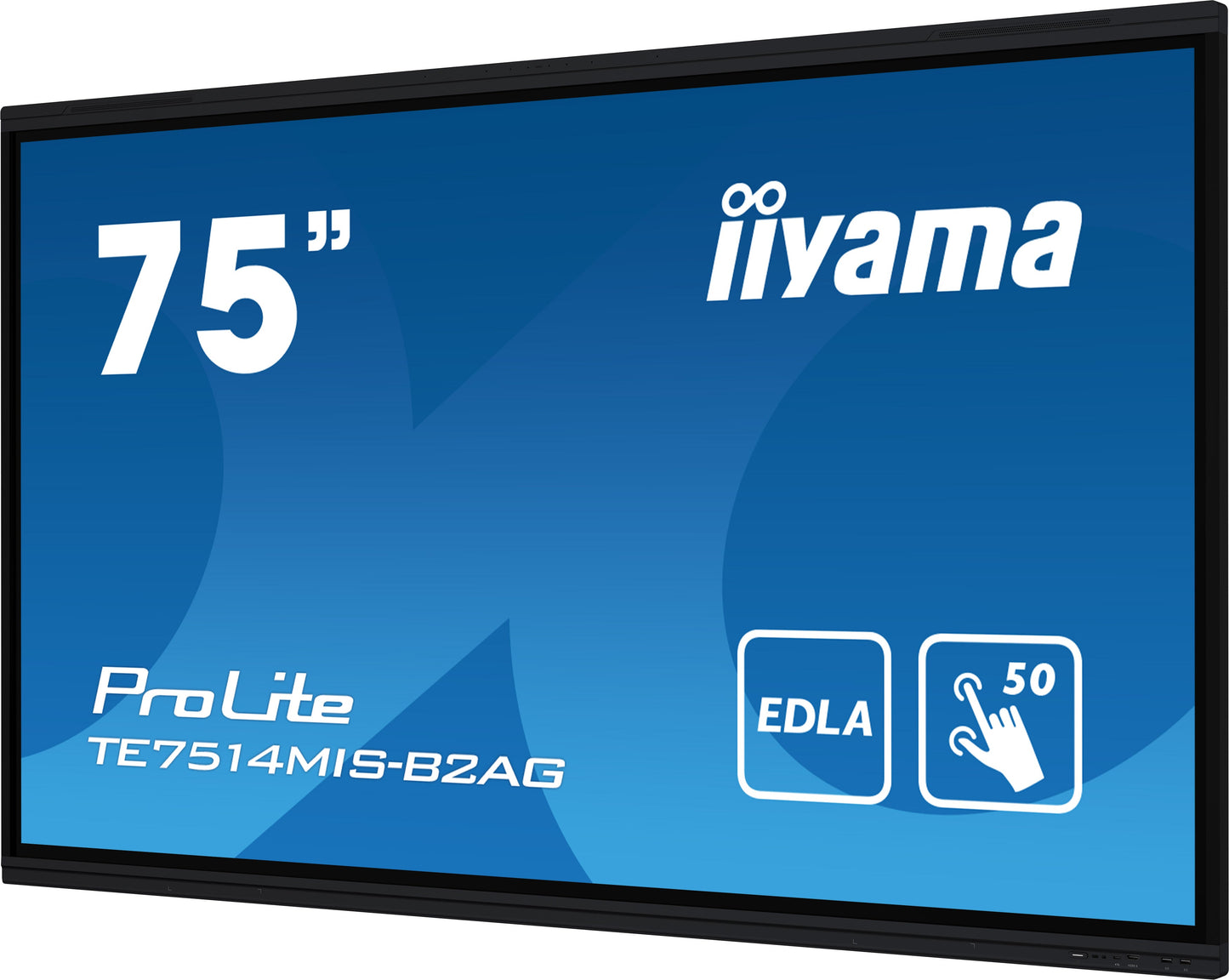 Dark Cyan iiyama PROLITE TE7514MIS-B2AG 75" 4K UHD 75" Google EDLA Certified Interactive Display