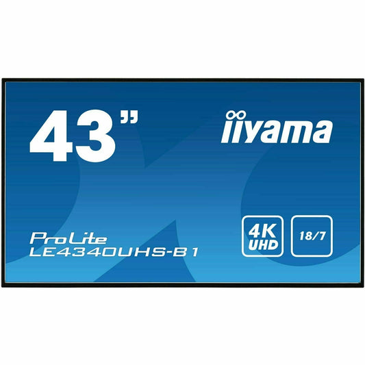 Dark Cyan iiyama ProLite LE4340UHS-B1 43" 4K LFD 18/7 with iiyama N-sign integrated Signage Platform