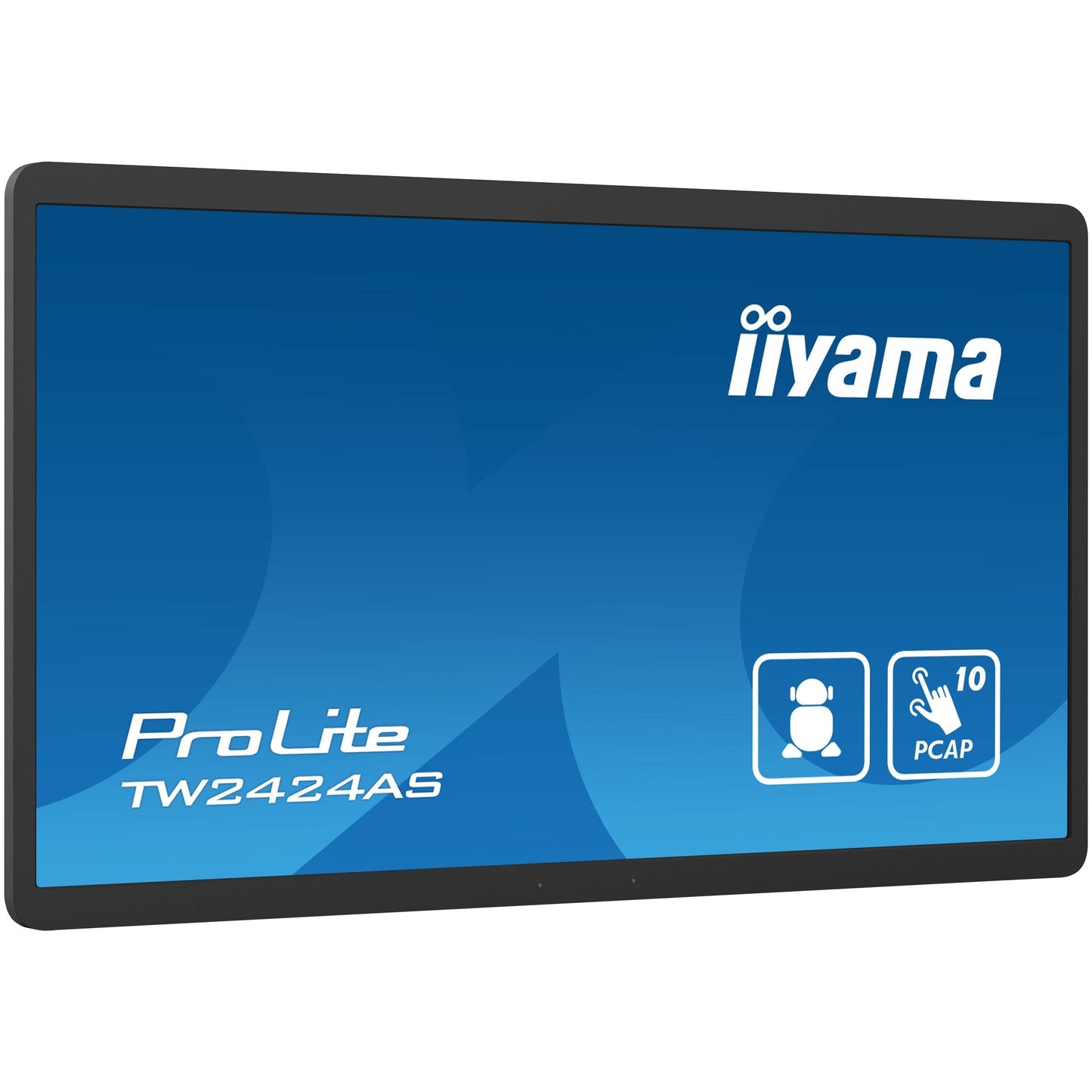 Dark Cyan iiyama TW2424AS-B1 Signage Display Digital signage flat panel 60.5 cm (23.8") Wi-Fi 250 cd/m² 4K Ultra HD Black Touchscreen Built-in processor Android 24/7