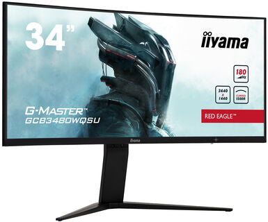 Powder Blue iiyama G-Master GCB3480WQSU-B1 34" VA 180Hz 1500R Ultra Wide Curved Gaming Monitor