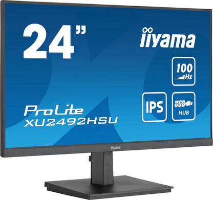 Dark Cyan iiyama ProLite XU2492HSU-B6 24" IPS 1920 x 1080 pixels Full HD LED Display Black