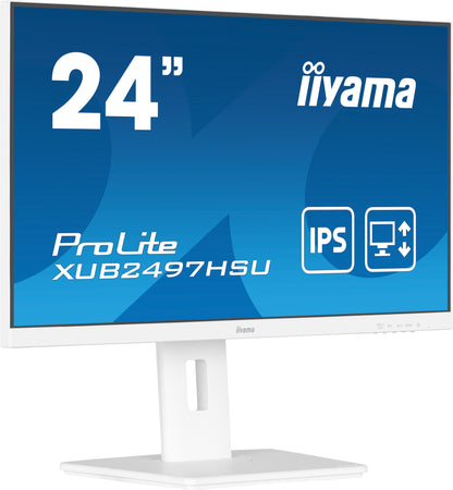 Dark Cyan iiyama ProLite XUB2497HSU-W2 computer monitor 60.5 cm (23.8") 1920 x 1080 pixels Full HD LED White