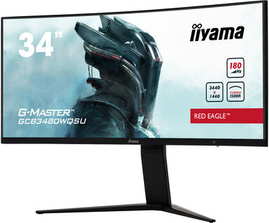 Dark Slate Gray iiyama G-Master GCB3480WQSU-B1 34" VA 180Hz 1500R Ultra Wide Curved Gaming Monitor