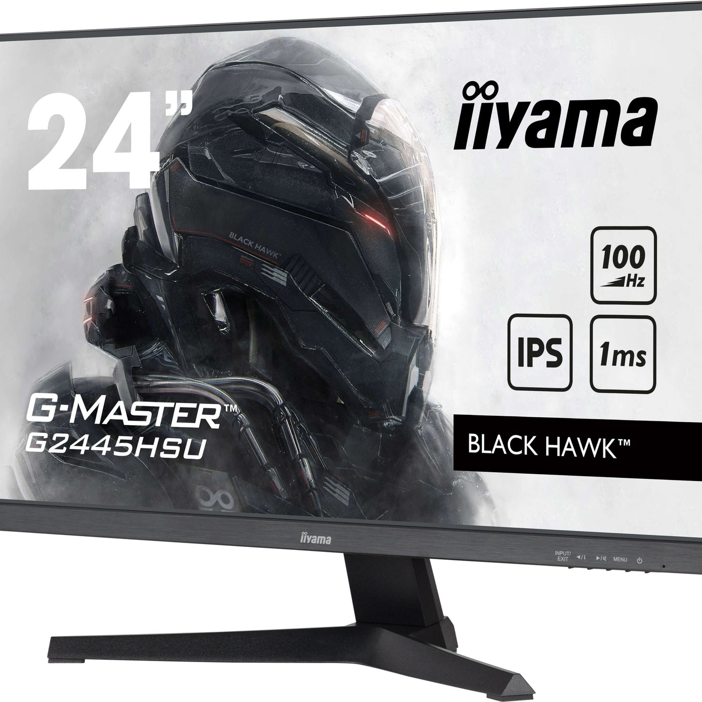 Light Gray iiyama G-MASTER G2445HSU-B2 computer monitor 61 cm (24") 1920 x 1080 pixels Full HD LCD Black