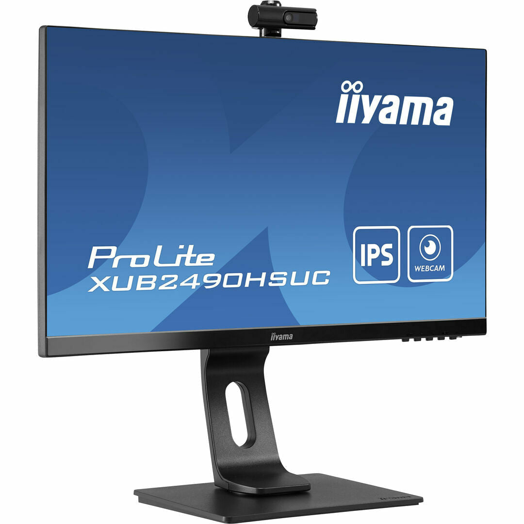 Dark Slate Blue iiyama ProLite XUB2490HSUC-B1 24" IPS LCD Monitor with FHD Webcam