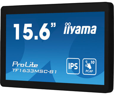 Dark Cyan iiyama ProLite TF1633MSC-B1 15.6" PCAP Full HD Touch Screen Display