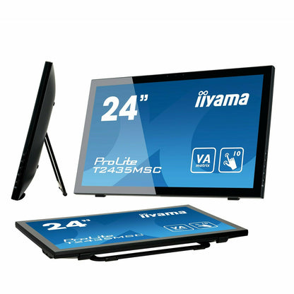 Steel Blue iiyama ProLite T2435MSC-B2 24" 10 pt Touch screen Display with Integrated Webcam