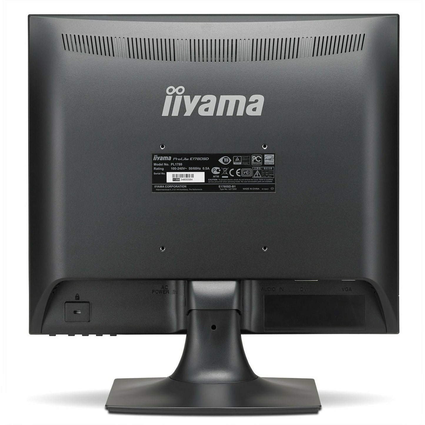 Dark Slate Gray iiyama ProLite E1780SD-B1 17" TN LCD-backlit Monitor